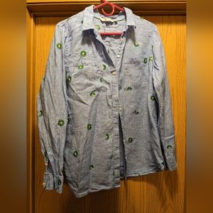 Boden linen blouse - kiwi print 🥝